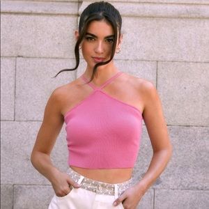 Glassons Tie Back Halter Crop Top